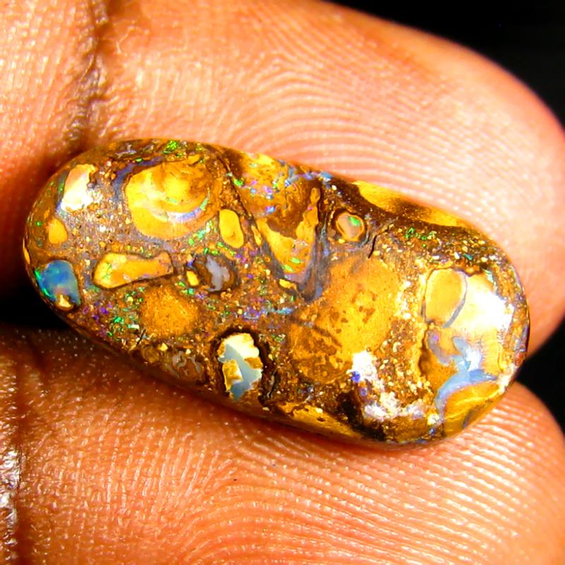 8.71 ct Fair Fancy Shape Australia Rare Metallic Boulder Opal Natural Gemstone