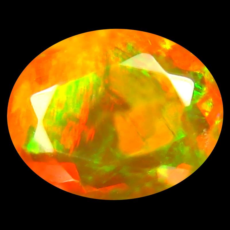 1.19 ct Elegant Oval (10 x 8 mm) Un-Heated Ethiopia Rainbow Opal Loose Gemstone