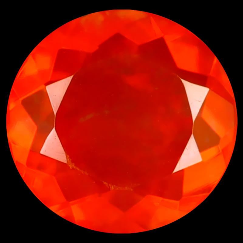 2.06 ct Pleasant Oval Cut (10 x 10 mm) Heated Natural Orange Fire Opal Loose Gemstone