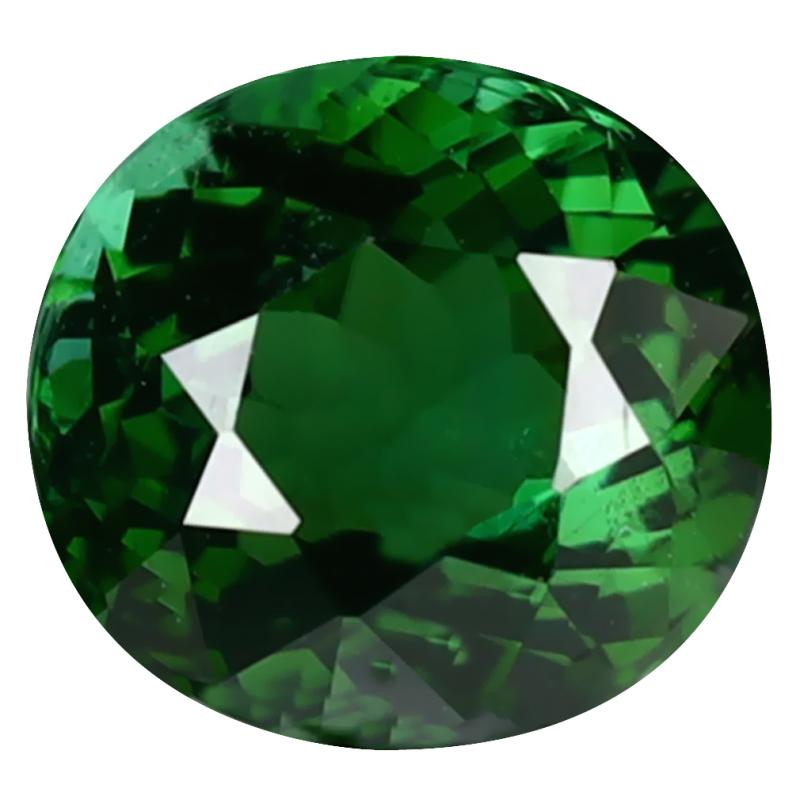 2.53 ct Resplendent Oval Cut (8 x 8 mm) Mozambique Green Tourmaline Natural Gemstone