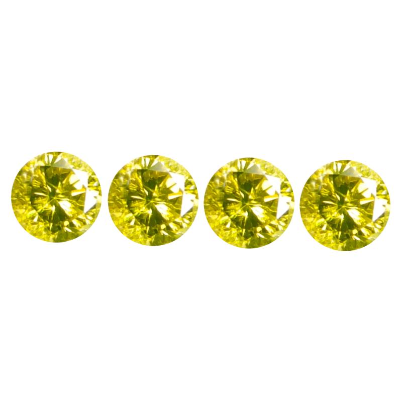 0.11 ct (4 pcs Lot) First-class CALIBRATED SIZE(2 x 2 mm) Round Shape Diamond Natural Gemstone