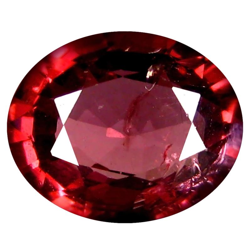 1.53 ct AAA+ Supreme Oval Shape (8 x 7 mm) Pinkish Red Rhodolite Garnet Natural Gemstone