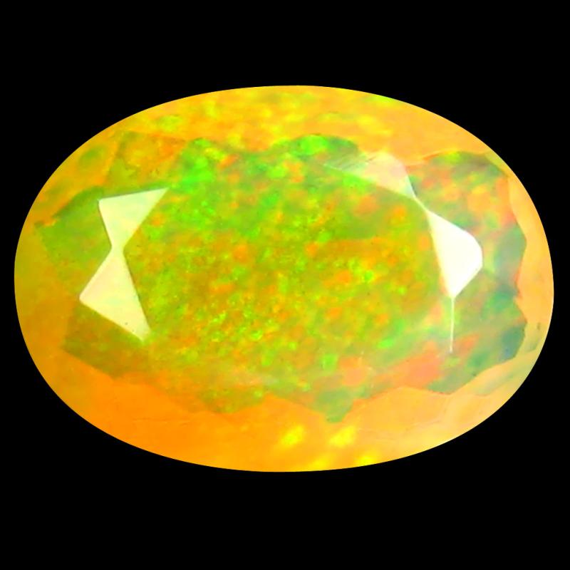 1.40 ct Super-Excellent Oval (10 x 7 mm) Un-Heated Ethiopia Rainbow Opal Loose Gemstone
