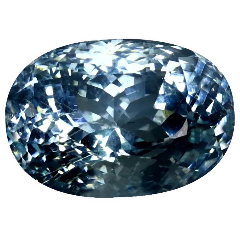 12.79 ct Lovely Oval Cut (16 x 11 mm) Unheated / Untreated Sky Blue Aquamarine Natural Gemstone