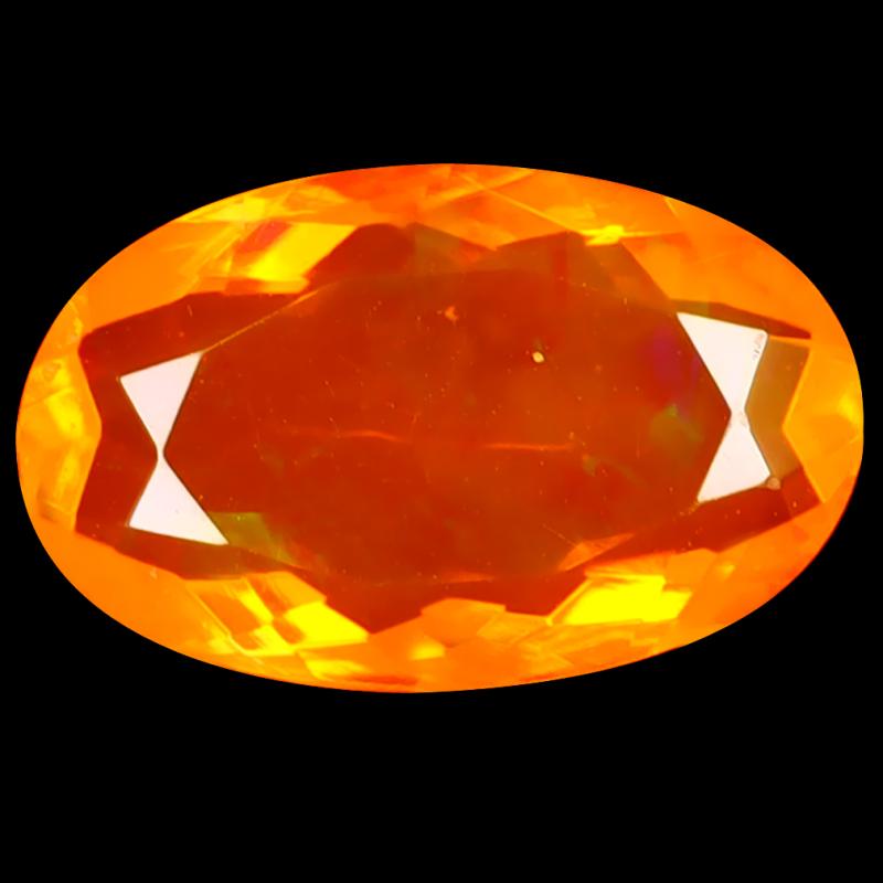 3.01 ct Best Oval Cut (14 x 9 mm) Heated Natural Orange Fire Opal Loose Gemstone