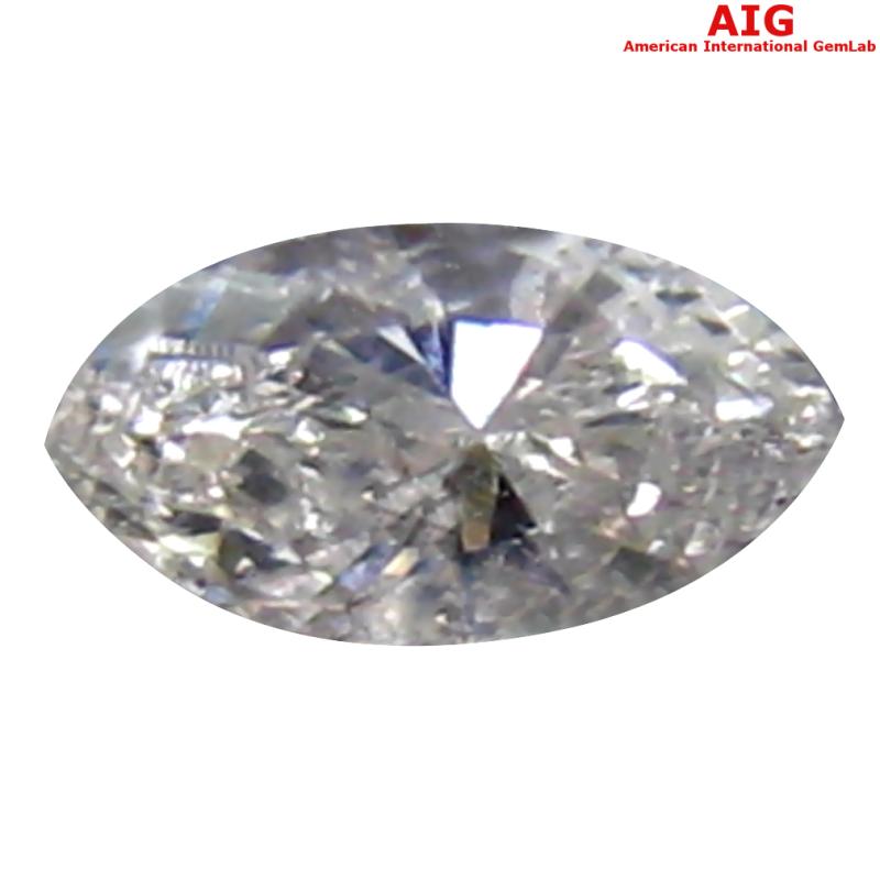0.09 ct AIG Certified Extraordinary Marquise Cut (4 x 2 mm) Unheated / Untreated F (Colorless) Diamond Loose Stone