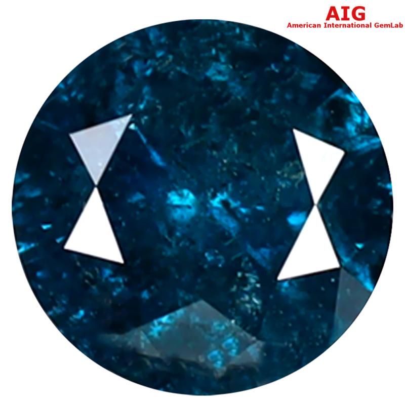 1.02 ct AIG CERTIFIED SIGNIFICANT ROUND SHAPE (6 X 6 MM) GENUINE VIVID BLUE DIAMOND LOOSE STONE