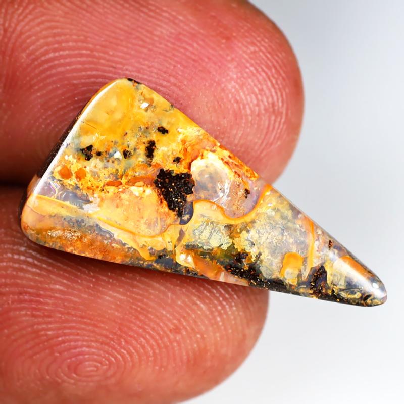 6.89 ct Fabulous Fancy Shape (24 x 12 mm) Multi Color Australian Koroit Boulder Opal Natural Loose Gemstone