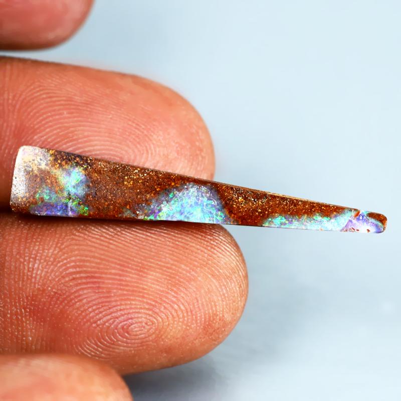 5.47 ct Unbelievable Fancy Shape (35 x 6 mm) Multi Color Australian Koroit Boulder Opal Natural Loose Gemstone