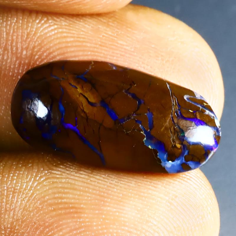 9.40 ct Eye-catching Fancy Cabochon Shape (20 x 10 mm) Multi Color Australian Koroit Boulder Opal Natural Loose Gemstone