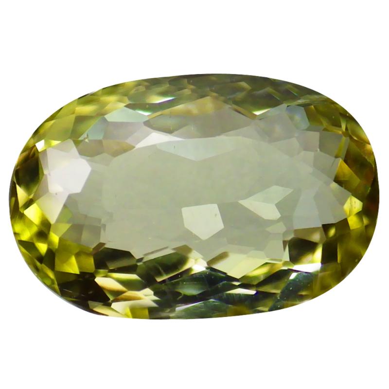 1.49 ct Super-Excellent Oval Cut (9 x 6 mm) Mozambique Greenish Yellow Tourmaline Natural Gemstone