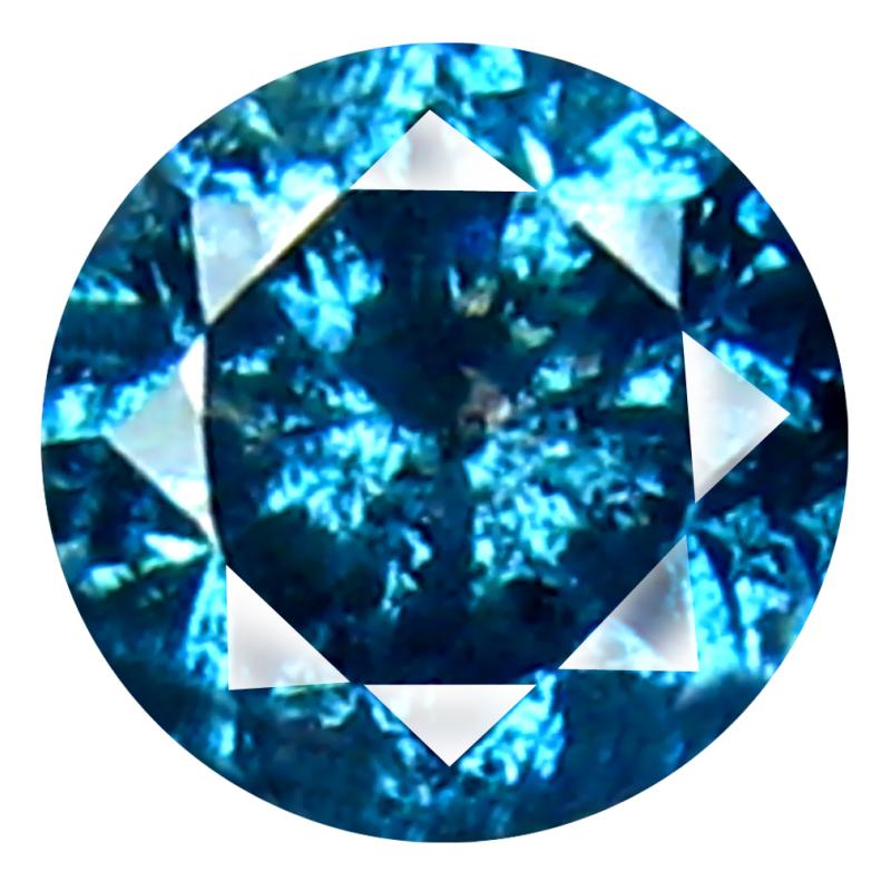 0.25 ct AAA Grade Very good Round Cut (4 x 4 mm) 100% Natural Vivid Blue Diamond Gemstone