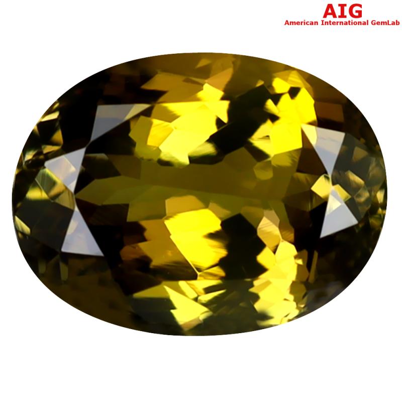 2.66 ct AIG Certified Spectacular Oval Shape (10 x 7 mm) Brownish Yellow Tanzanite Natural Gemstone