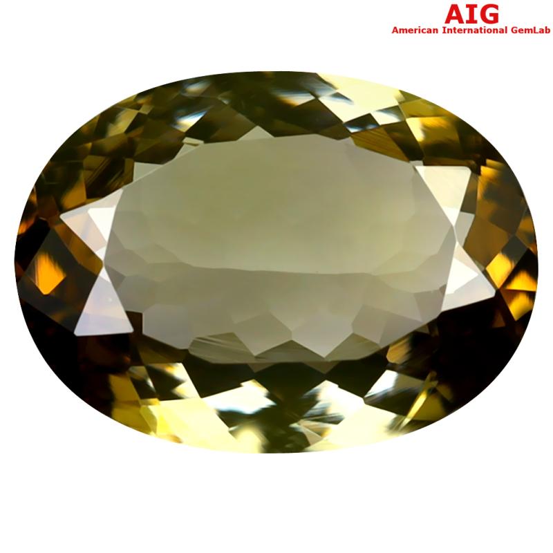 3.84 ct AIG Certified Sparkling Oval Shape (12 x 9 mm) Brownish Yellow Tanzanite Natural Gemstone