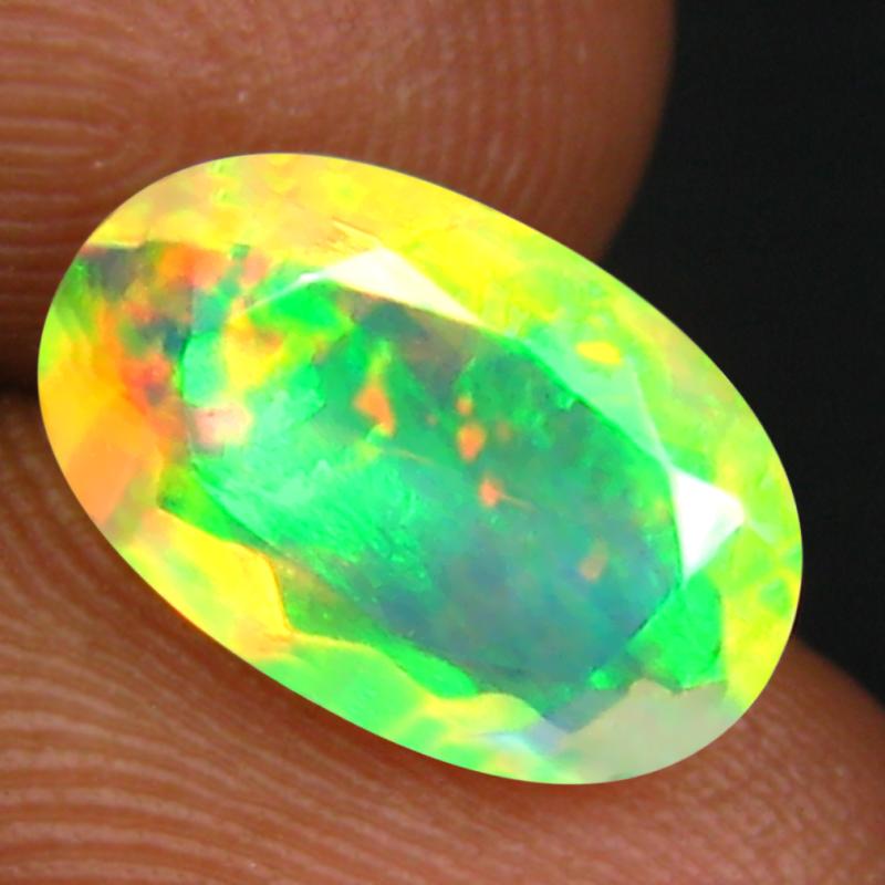 1.67 ct Significant Oval (11 x 7 mm) Un-Heated Ethiopia Rainbow Opal Loose Gemstone