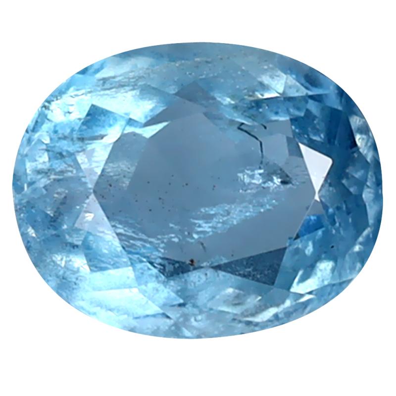 1.83 ct Oval Cut (9 x 7 mm) de Itabira Mine Brazilian Santa Maria Blue Aquamarine