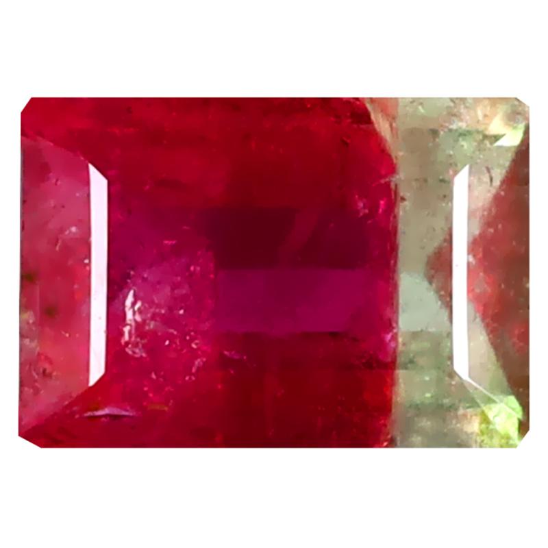 2.52 ct Magnificent fire Octagon (10 x 7 mm) Unheated / Untreated Mozambique Watermelon Tourmaline Loose Gemstone