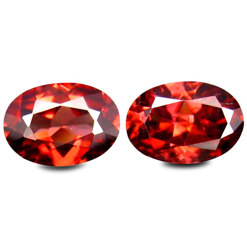 2.40 ct (2 pcs) Eye-opening Oval Cut (7 x 5 mm) Brown Zircon Gemstone