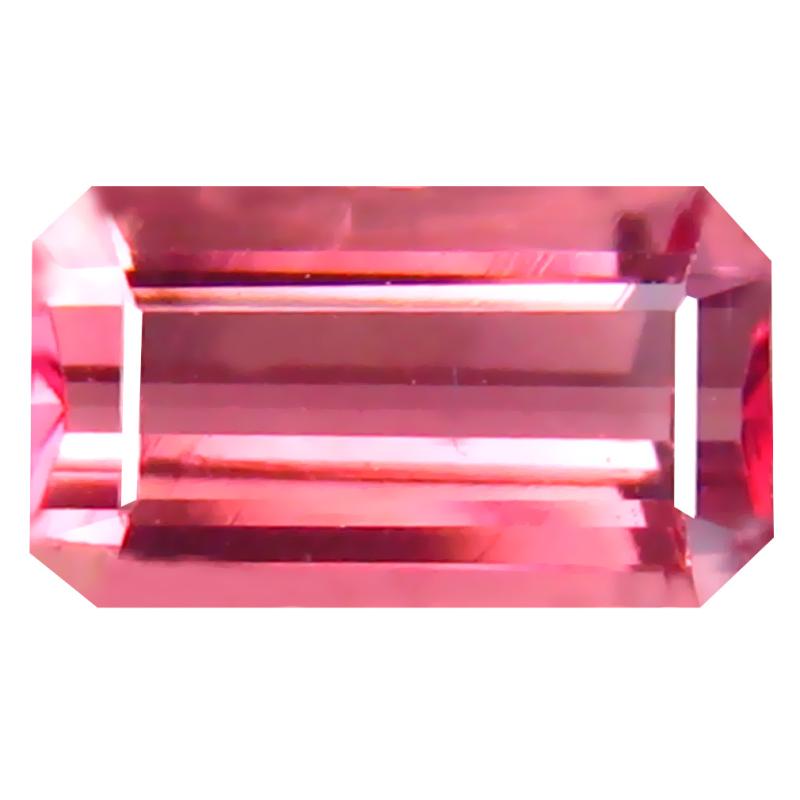 0.99 ct Superior Octagon Cut (7 x 7 mm) Un-Heated Pink Tourmaline Natural Gemstone