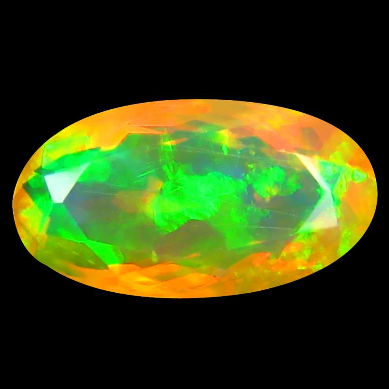 2.34 ct Beautiful Oval (13 x 7 mm) Un-Heated Ethiopia Rainbow Opal Loose Gemstone