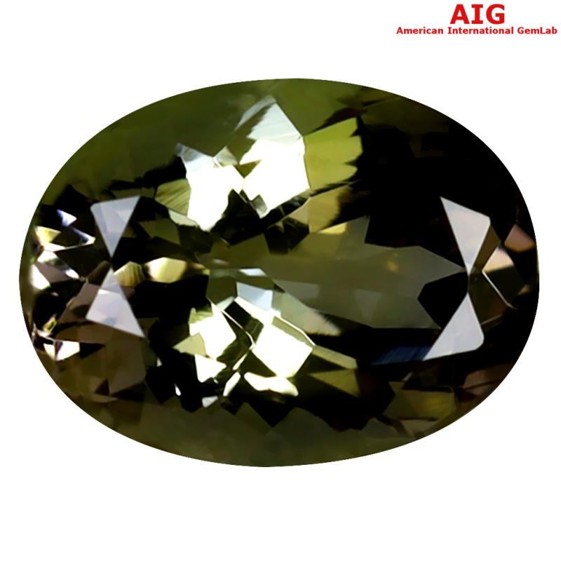 2.01 ct AIG Certified Eye-opening Oval Shape (9 x 7 mm) Blue Yellow Tanzanite Natural Gemstone