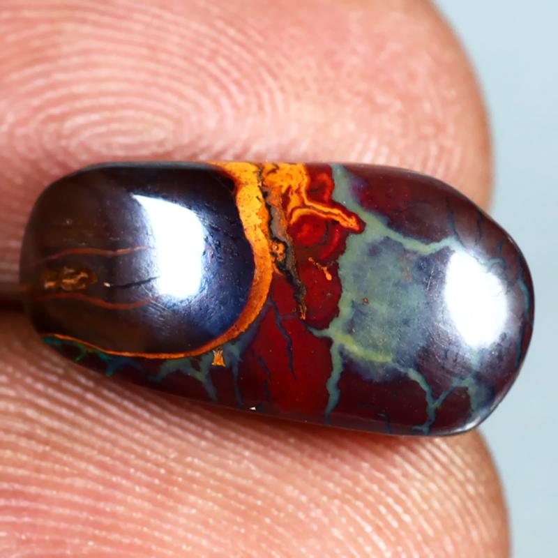 6.45 ct Significant Fancy Shape (16 x 8 mm) Multi Color Australian Koroit Boulder Opal Natural Loose Gemstone