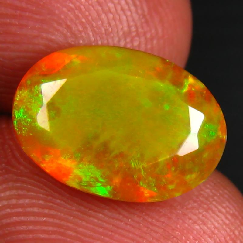2.63 ct Spectacular Oval (12 x 9 mm) Un-Heated Ethiopia Rainbow Opal Loose Gemstone