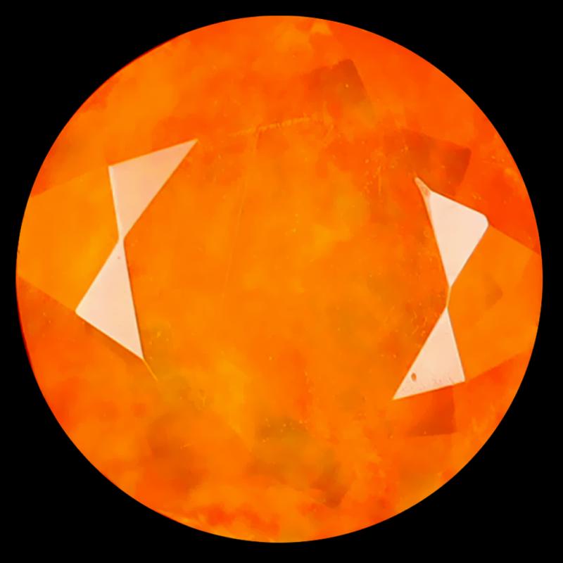 3.01 ct Charming Round Cut (11 x 11 mm) Heated Natural Orange Fire Opal Loose Gemstone