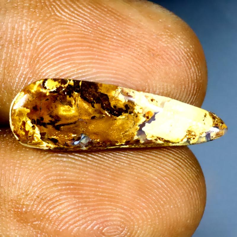 3.10 ct Superb Fancy Shape (23 x 8 mm) Multi Color Australian Koroit Boulder Opal Natural Loose Gemstone
