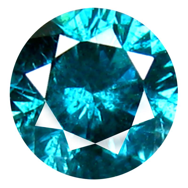 0.25 ct AAA Grade Sparkling Round Cut (4 x 4 mm) 100% Natural Vivid Blue Diamond Gemstone