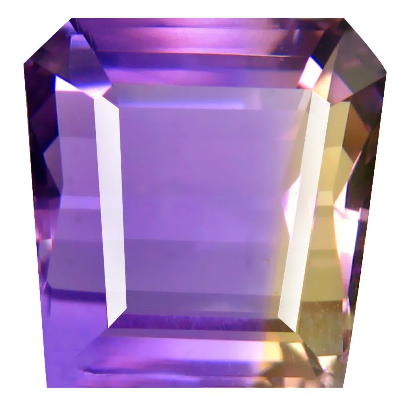7.81 ct Sparkling Fancy Cut (12 x 11 mm) Unheated / Untreated Purple and Yellow Ametrine Natural Gemstone