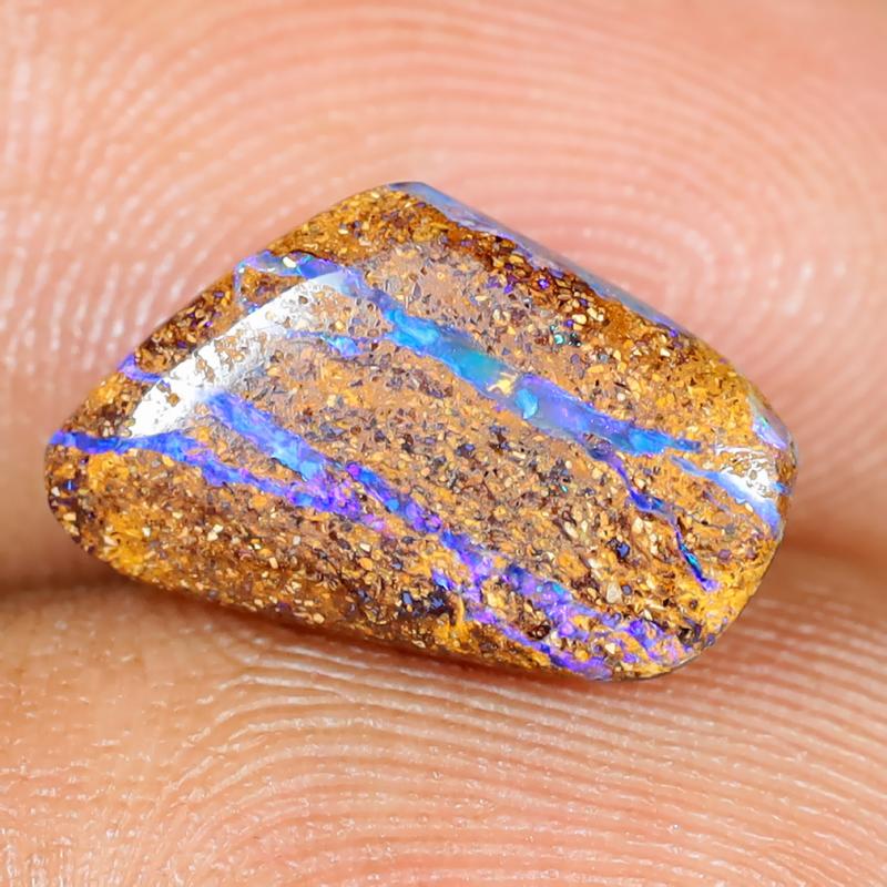 2.76 ct Extraordinary Fancy Shape (13 x 8 mm) Multi Color Australian Koroit Boulder Opal Natural Loose Gemstone