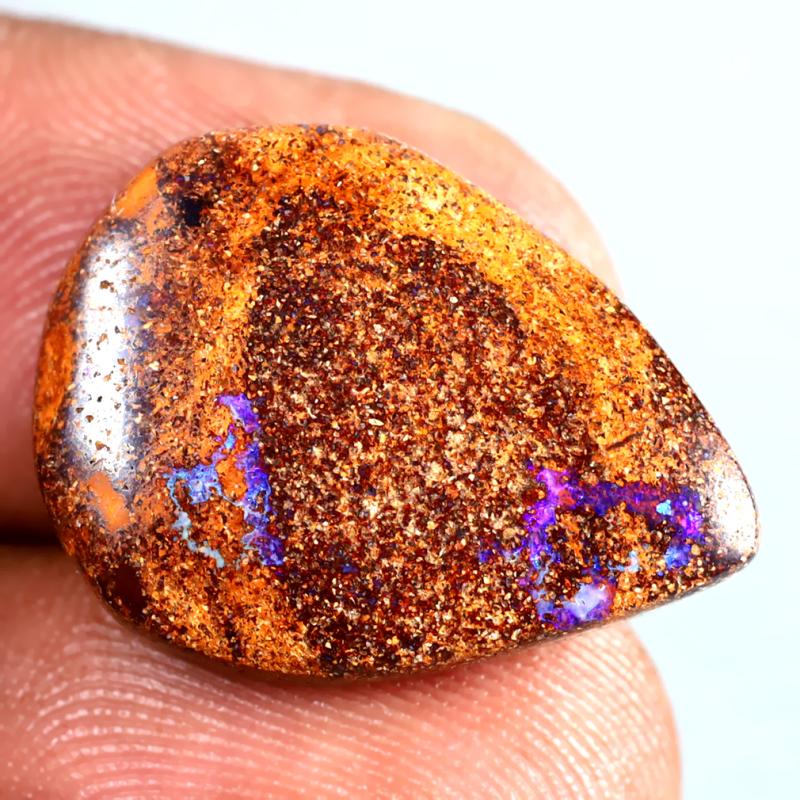 10.34 ct Elegant Fancy Shape (22 x 16 mm) Multi Color Australian Koroit Boulder Opal Natural Loose Gemstone