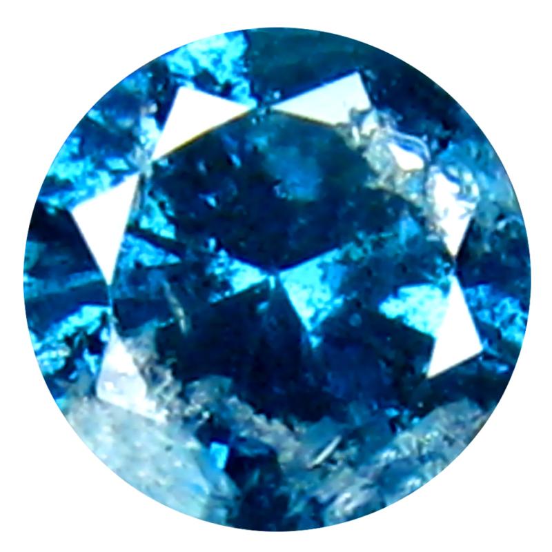 0.25 ct AAA Grade Significant Round Cut (4 x 4 mm) 100% Natural Vivid Blue Diamond Gemstone