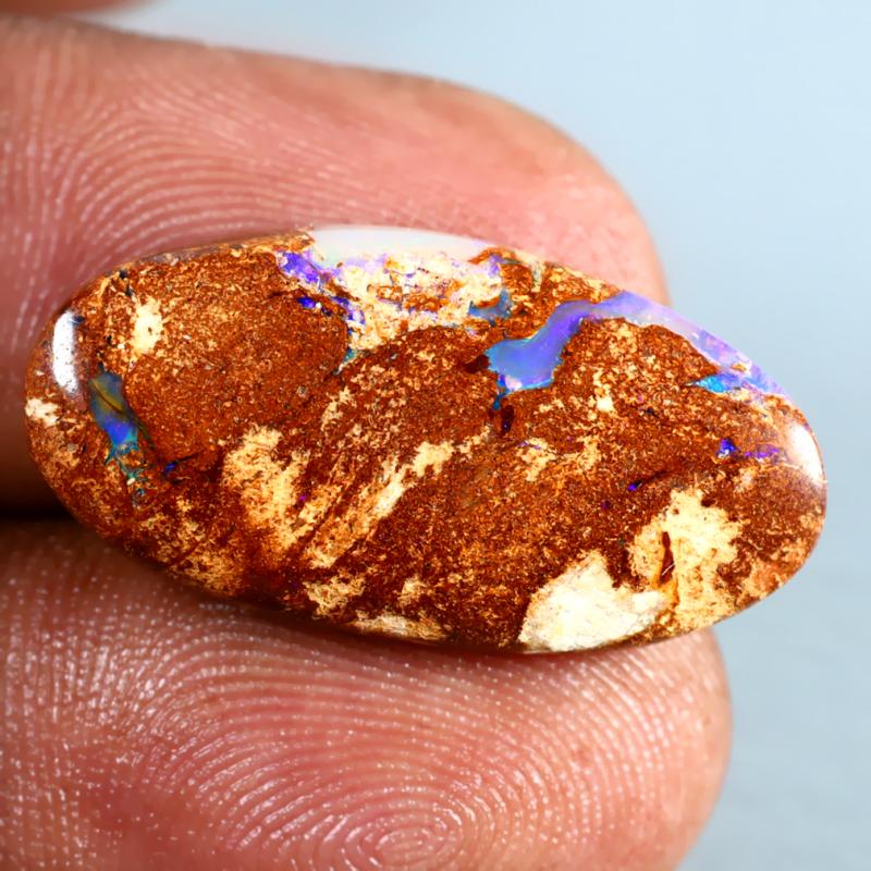 8.38 ct Great looking Fancy Shape (25 x 13 mm) Multi Color Australian Koroit Boulder Opal Natural Loose Gemstone