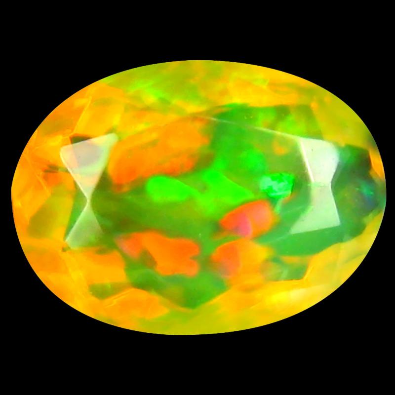 1.66 ct Lovely Oval (11 x 8 mm) Un-Heated Ethiopia Rainbow Opal Loose Gemstone