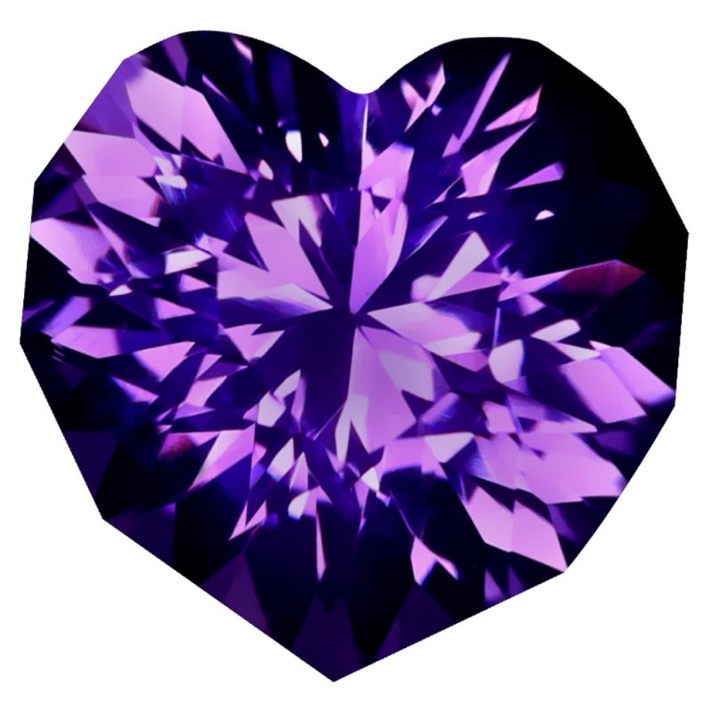 5.93 ct MESMERIZING HEART CUT (12 X 12 MM) PURPLE UNHEATED / UNTREATED PURPLE AMETHYST NATURAL GEMSTONE
