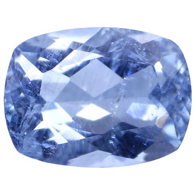 1.12 ct Splendid Cushion Cut (8 x 6 mm) Unheated / Untreated Sky Blue Aquamarine Natural Gemstone