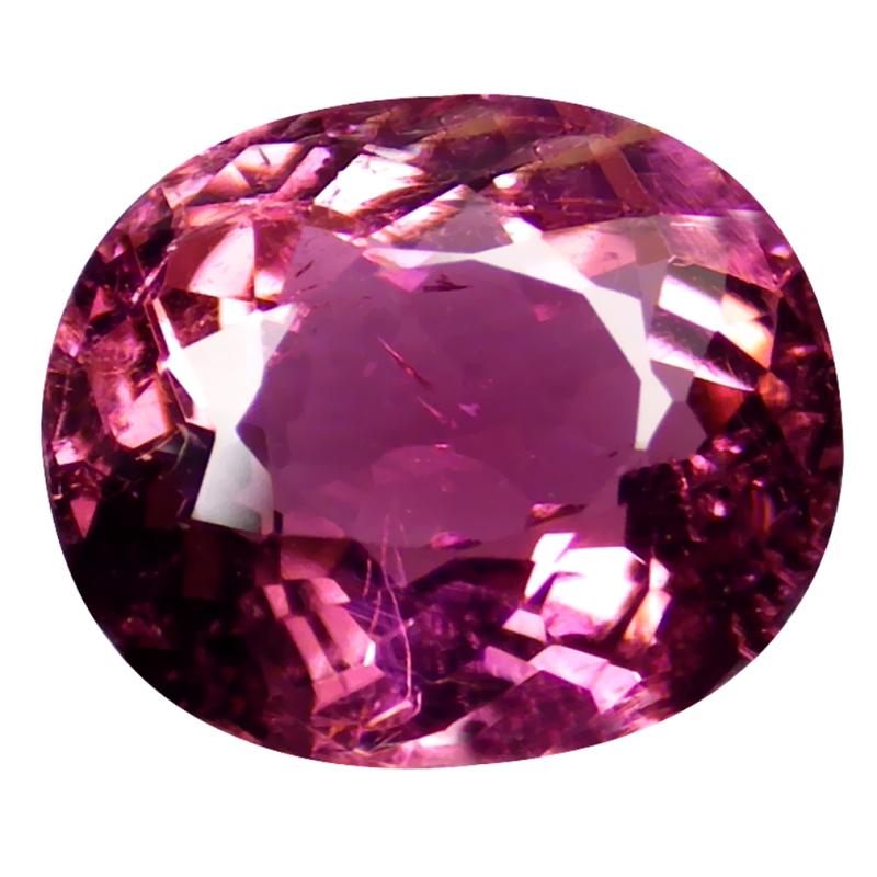 1.43 ct Incredible Oval Cut (8 x 7 mm) Mozambique Purplish Pink Tourmaline Natural Gemstone