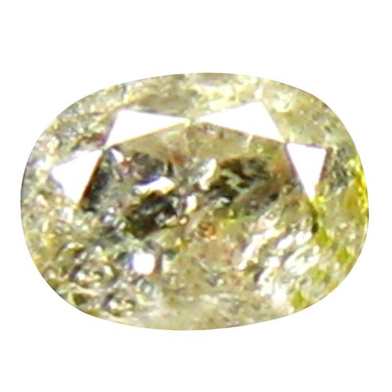 0.14 ct Superior Oval Cut (3 x 3 mm) Congo Fancy Light Yellow Diamond Natural Gemstone