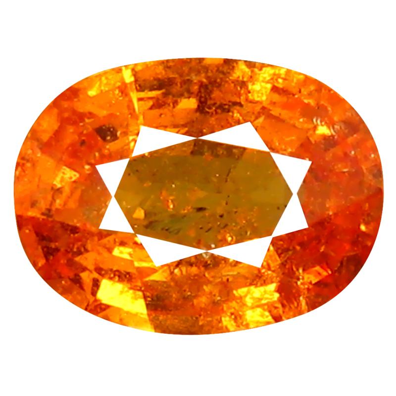 1.13 ct AAA+ Flashing Oval Shape (7 x 5 mm) Fanta Orange Spessartine Natural Gemstone