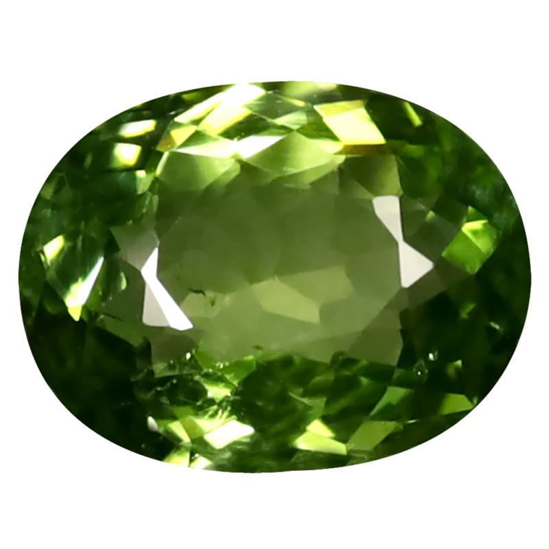 1.60 ct Incomparable Oval Cut (9 x 7 mm) Mozambique Green Tourmaline Natural Gemstone