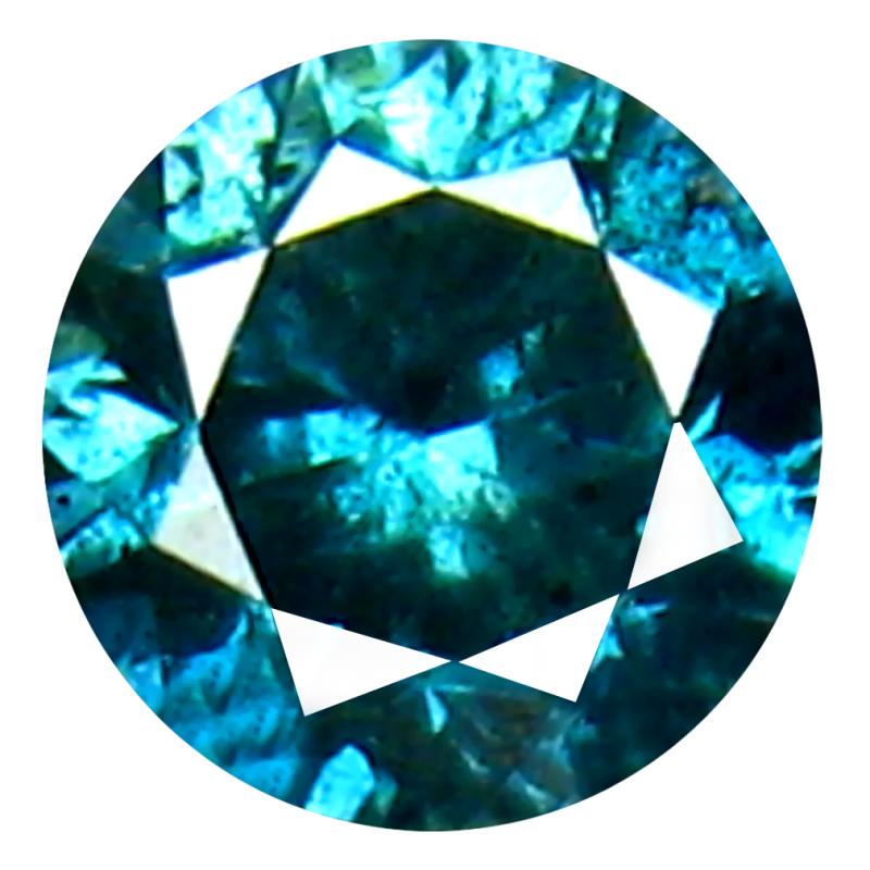 0.24 ct AAA Grade Awe-inspiring Round Cut (4 x 4 mm) 100% Natural Vivid Blue Diamond Gemstone