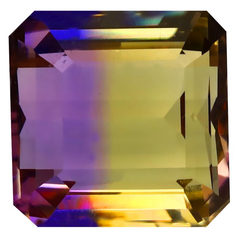 7.58 ct Flashing Octagon Cut (12 x 12 mm) Unheated / Untreated Natural Ametrine Loose Gemstone