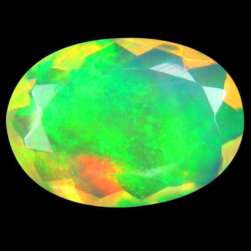1.25 ct Remarkable Oval (10 x 8 mm) Un-Heated Ethiopia Rainbow Opal Loose Gemstone