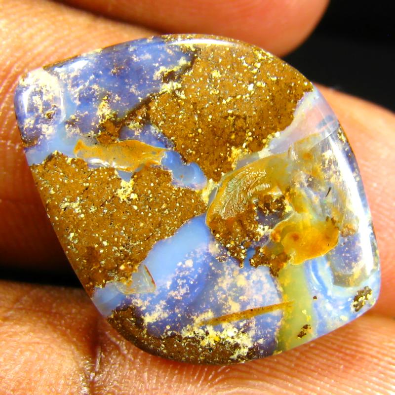 15.11 ct Elegant Fancy Shape (24 x 18 mm) Multi Color Australian Koroit Boulder Opal Natural Loose Gemstone