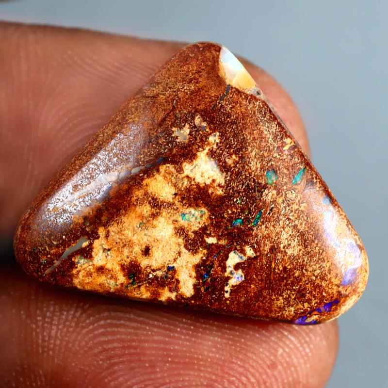 12.28 ct Spectacular Fancy Shape (24 x 18 mm) Multi Color Australian Koroit Boulder Opal Natural Loose Gemstone