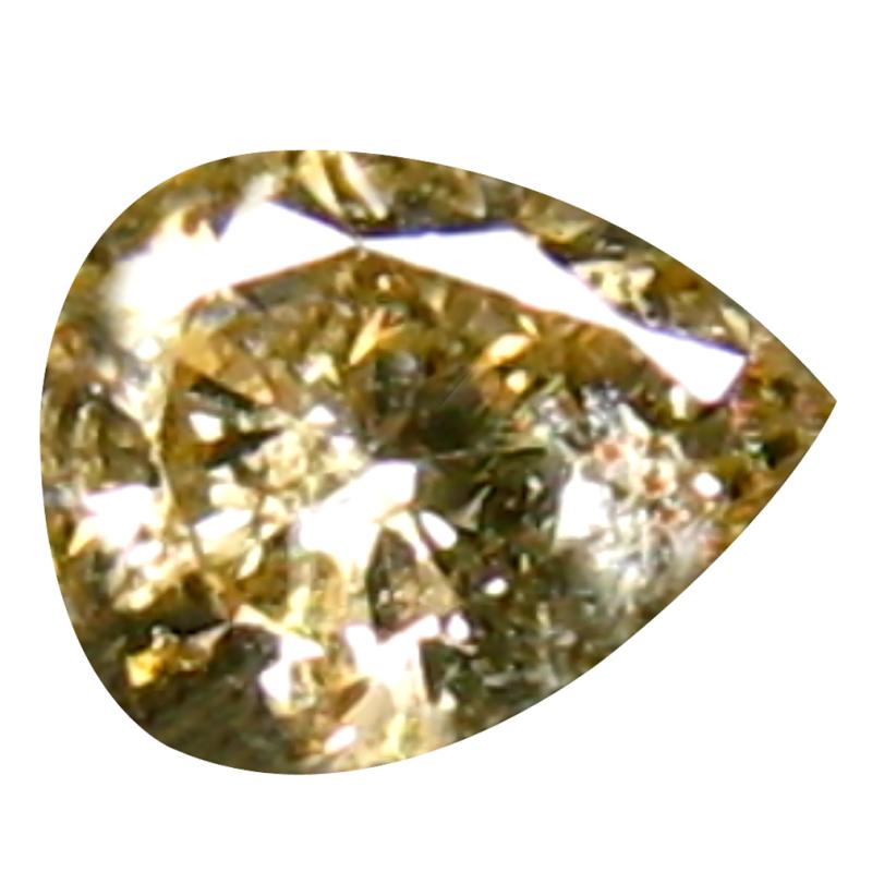 0.09 ct Eye-catching Pear Cut (3 x 3 mm) Congo Fancy Brown Diamond Natural Gemstone