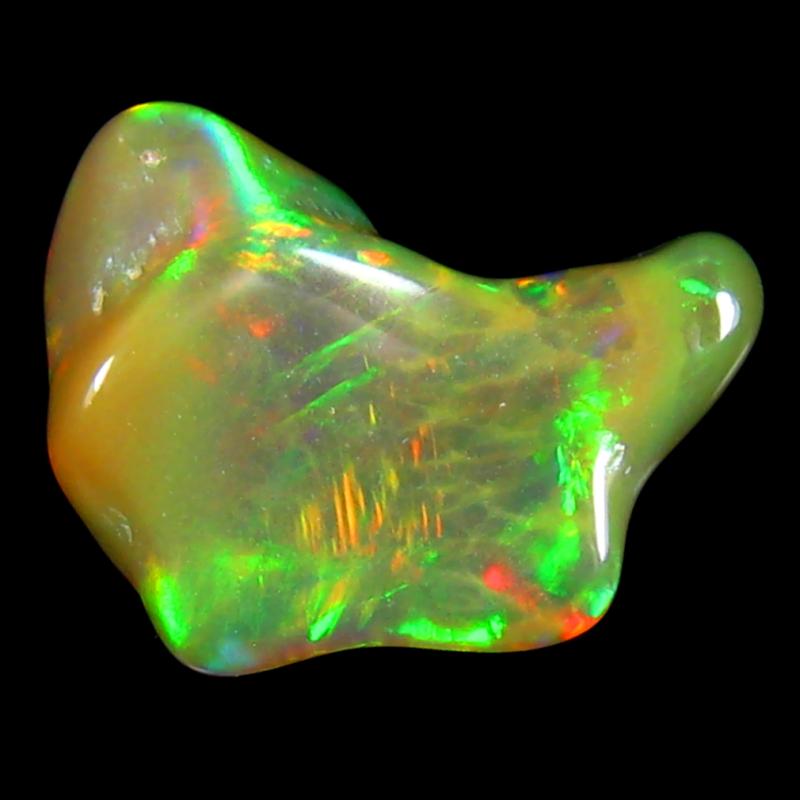 5.98 ct Grand looking Fancy Cut (18 x 13 mm) Ethiopia Play of Colors Rainbow Opal Natural Gemstone