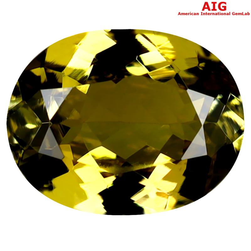 2.14 ct AIG Certified Elegant Oval Shape (10 x 8 mm) Brownish Yellow Tanzanite Natural Gemstone